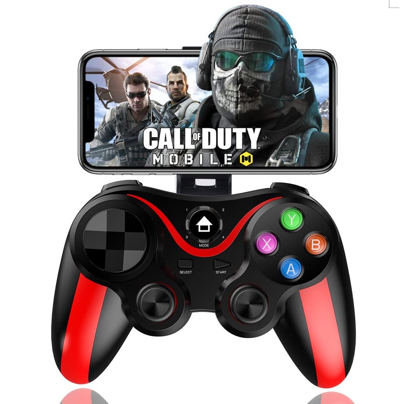 arVin Mobile Game Controller for iPhone & Android with Phone Holder, Bluetooth Gamepad Joystick for iPhone 15/14/13/12/11, iOS, iPad, Samsung Galaxy S23/S22/S21 Ultra, One Plus, Tablet, Call of Duty - Image 1